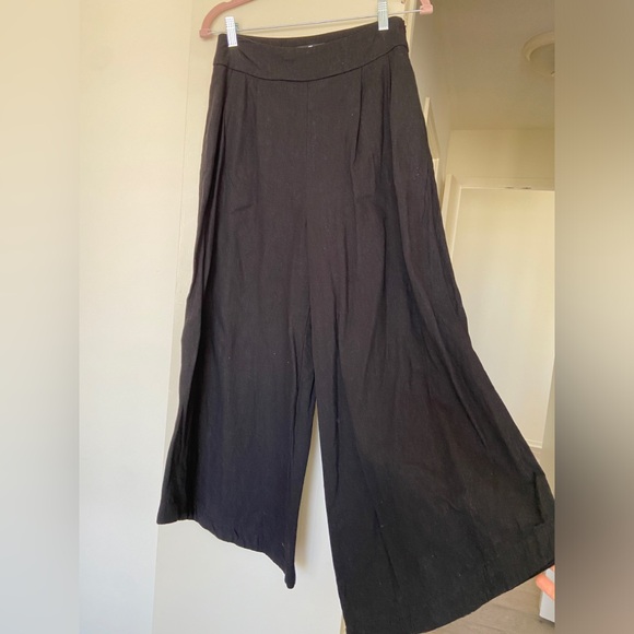 Linen pants - wide leg high waist - Picture 1 of 2